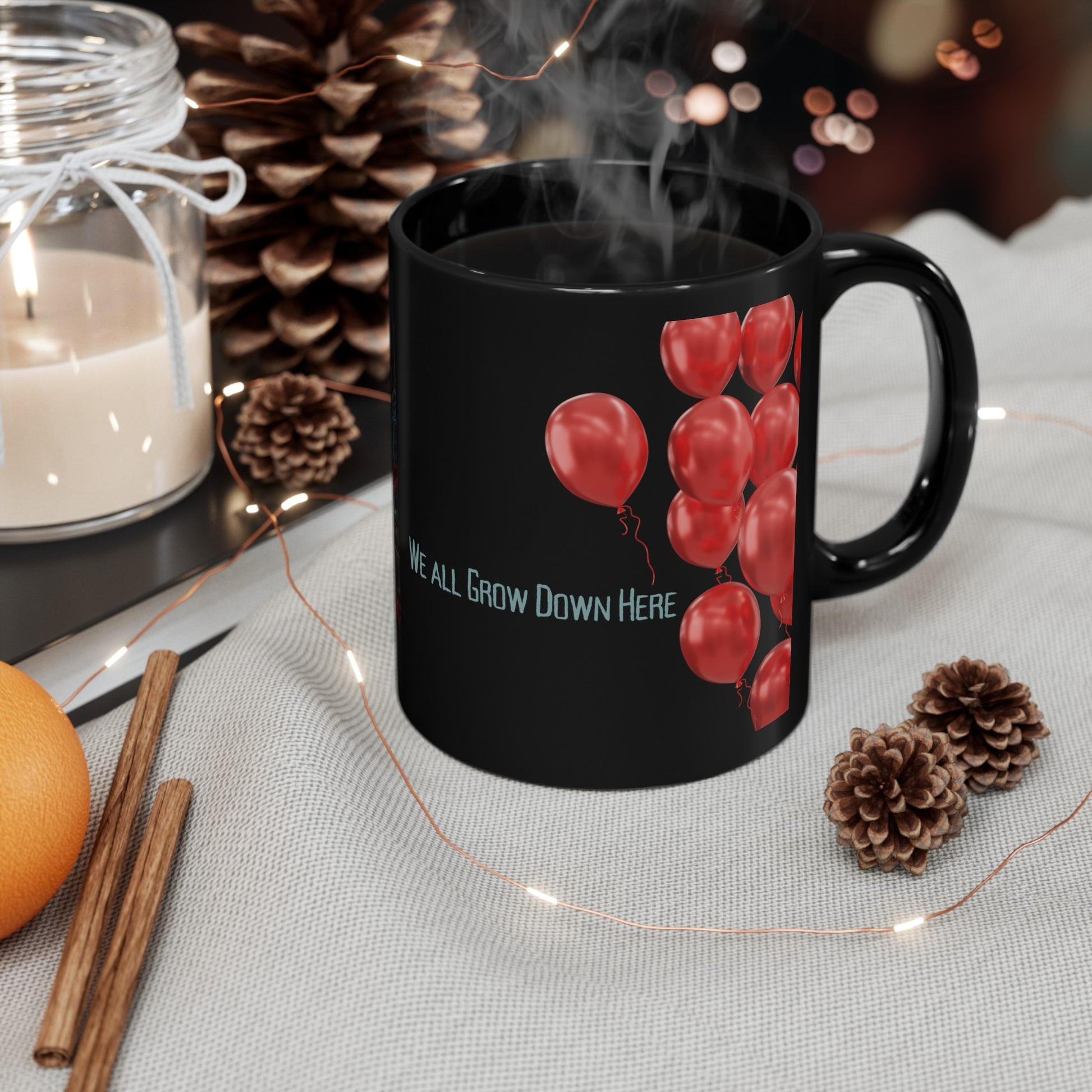 Pennywise the Gardener Black Mug - Perfect for Horror Fans