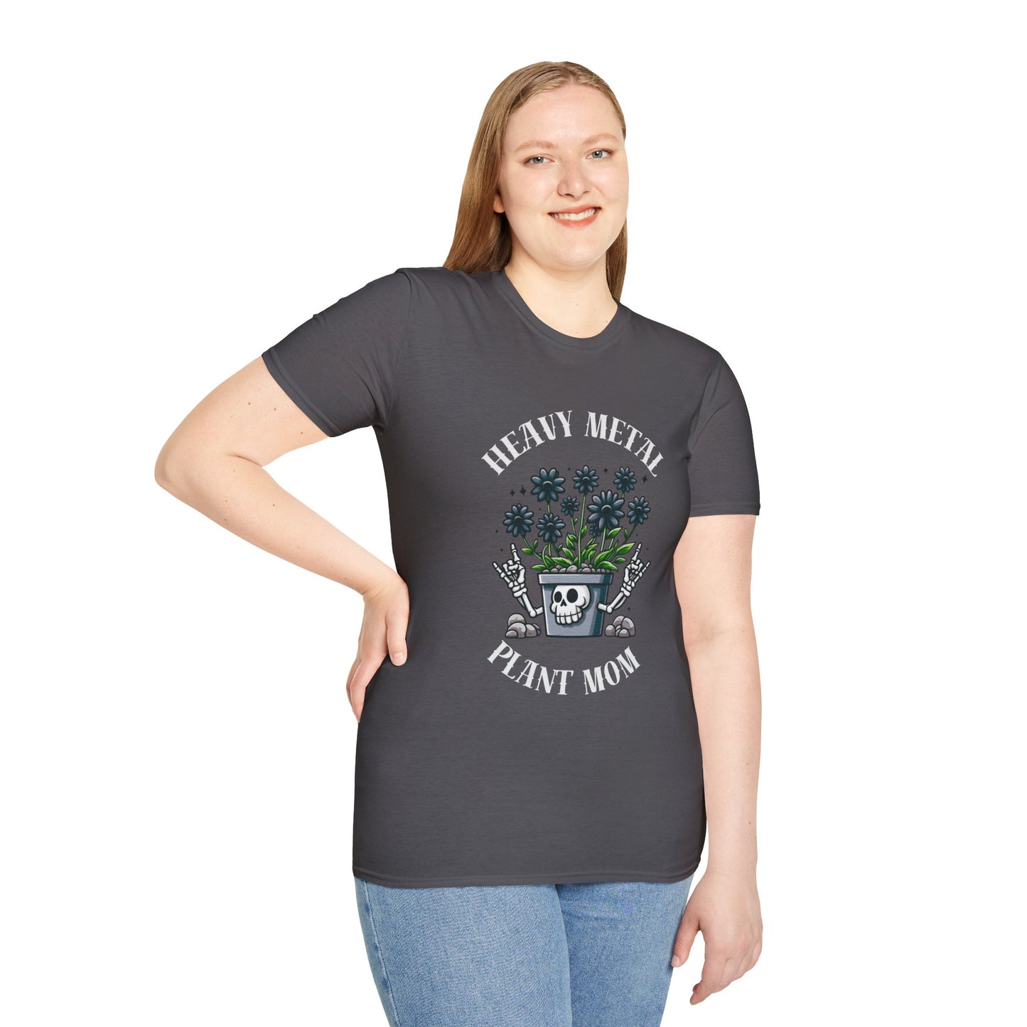 Heavy Metal Plant Mom Unisex Softstyle T-Shirt