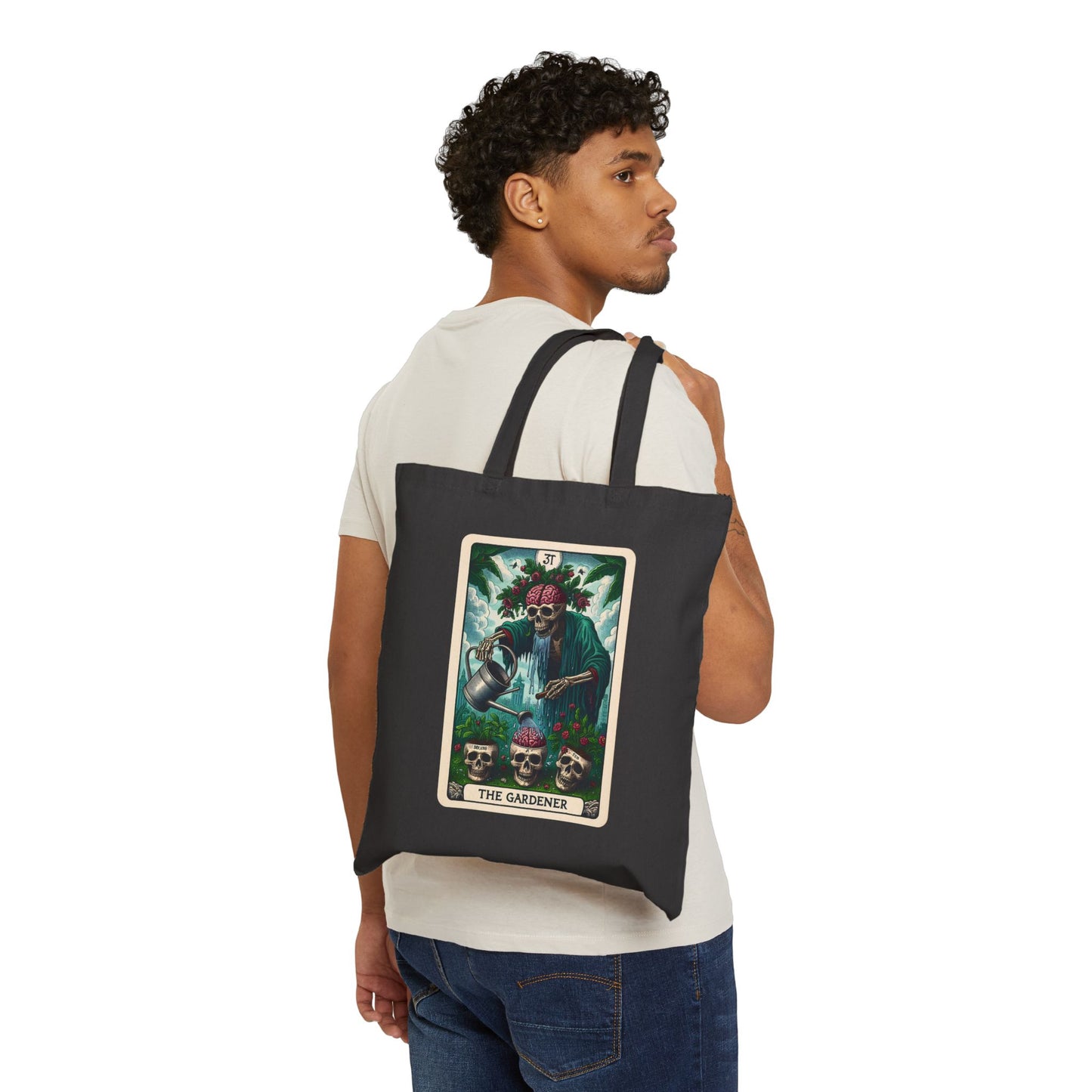 "The Gardener" Tarot-Inspired Cotton Canvas Tote Bag