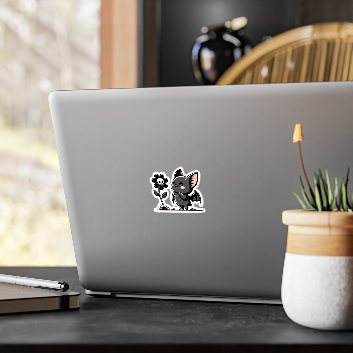 Happy Bat Vinyl Decal