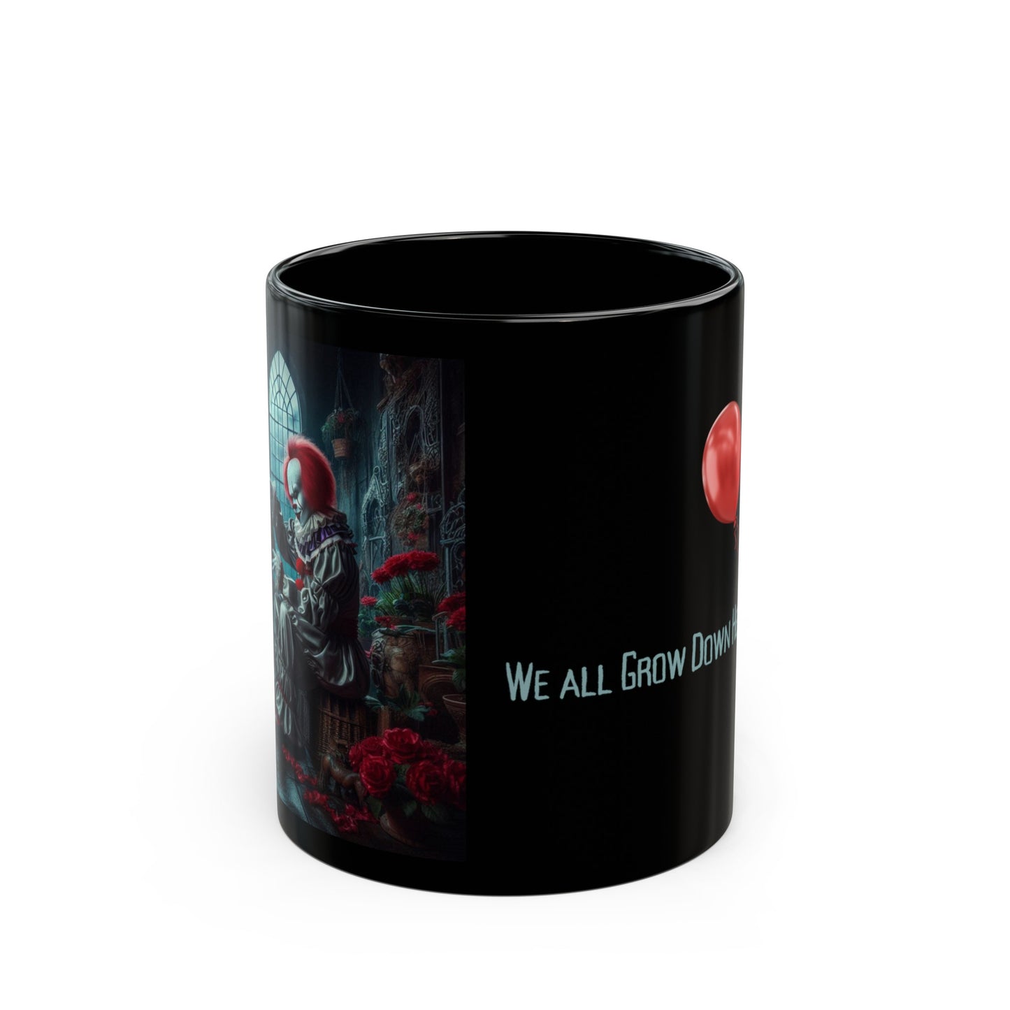 Pennywise the Gardener Black Mug - Perfect for Horror Fans