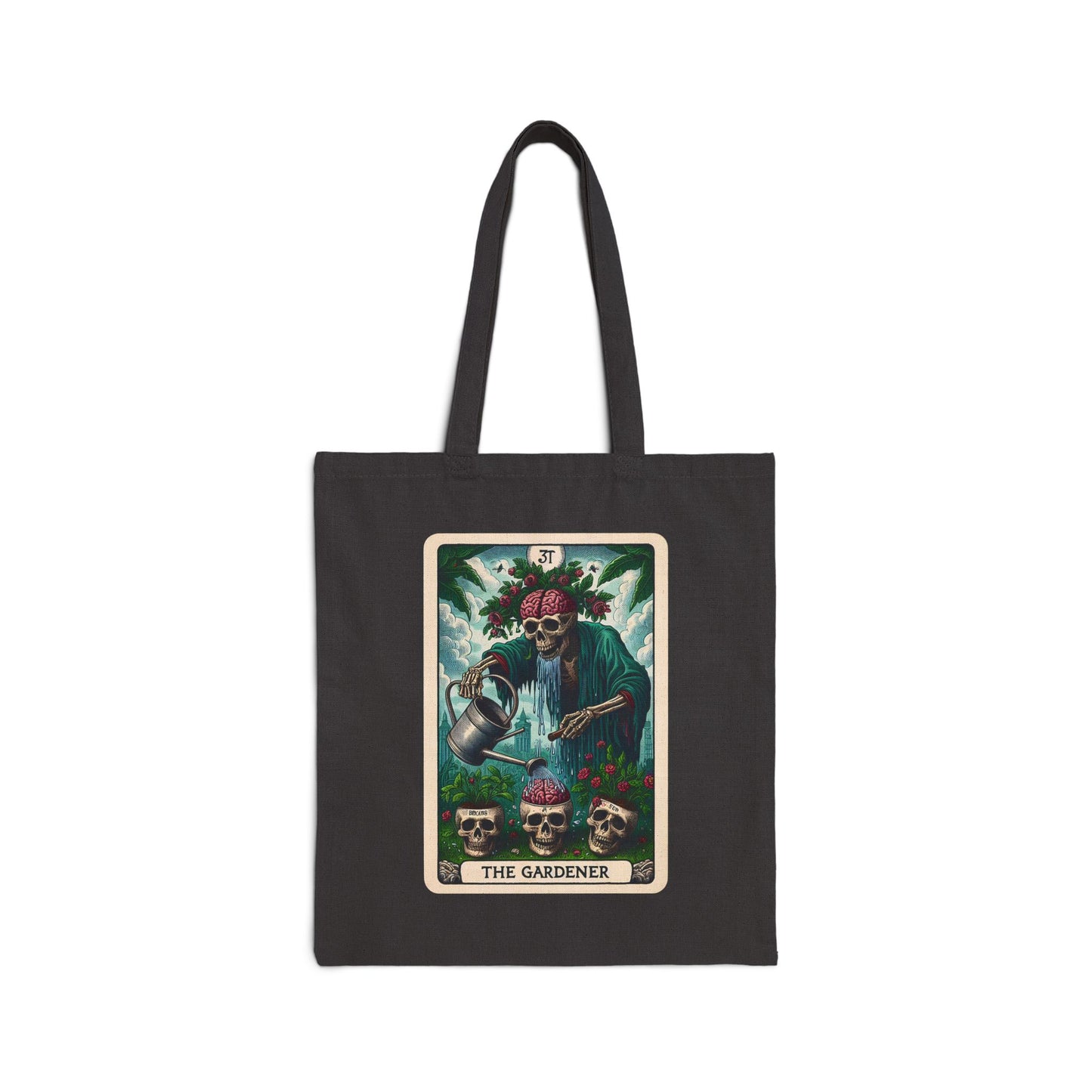 "The Gardener" Tarot-Inspired Cotton Canvas Tote Bag