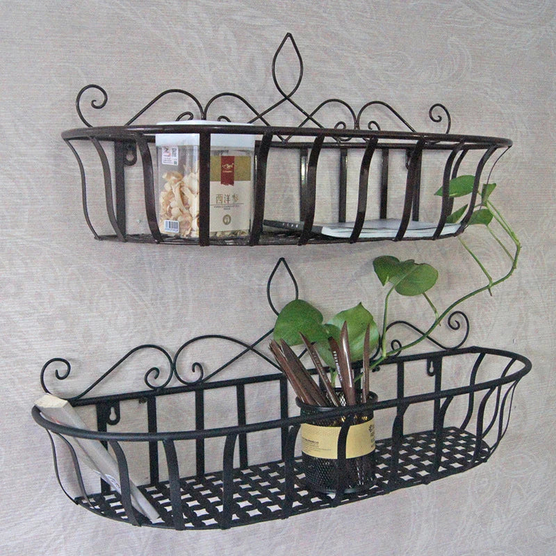 Black Iron Hanging Planter | Elegant & Versatile 