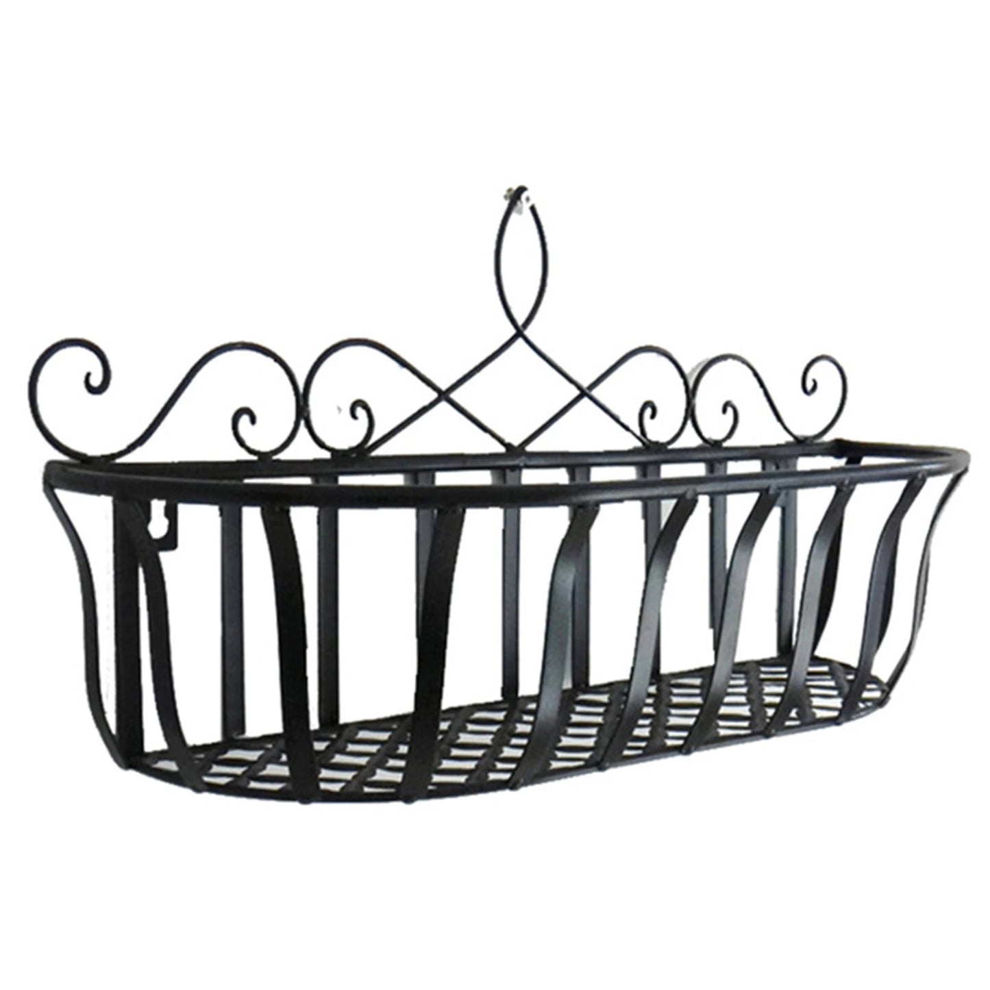 Black Iron Hanging Planter | Elegant & Versatile 