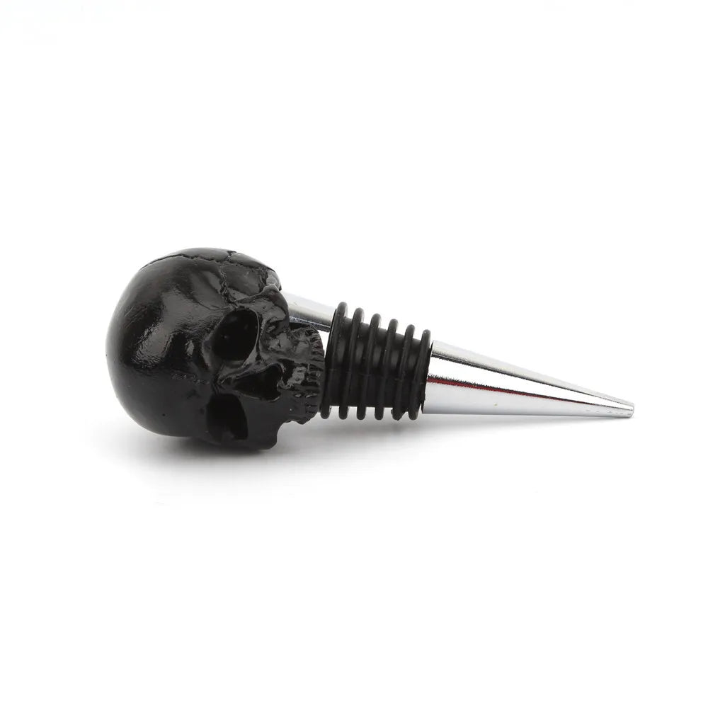 Black Skull Head Wine Stopper