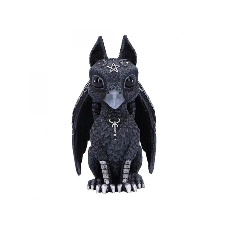 Goth Black Dragon Snake Griffin Unicorn Statue | Unique Home Decor