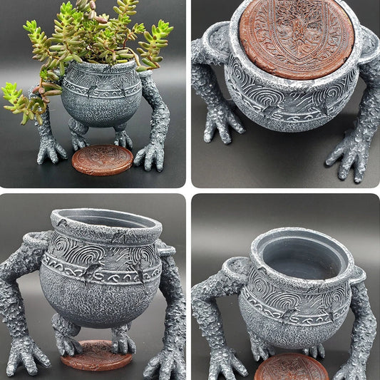 Unique 1pc Gargoyle Jar Planter for Gothic Home Decor