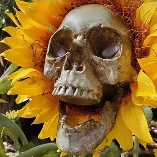 Sunflower Skull Decoration - Add Charm