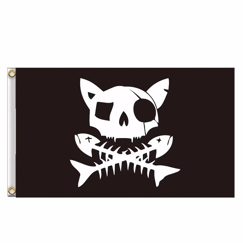 Cat Pirate Skull Flag | Unique & Playful Pirate Decor