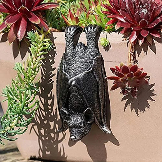 Bat Statue Hanging Garden Statue | Unique Outdoor Decor