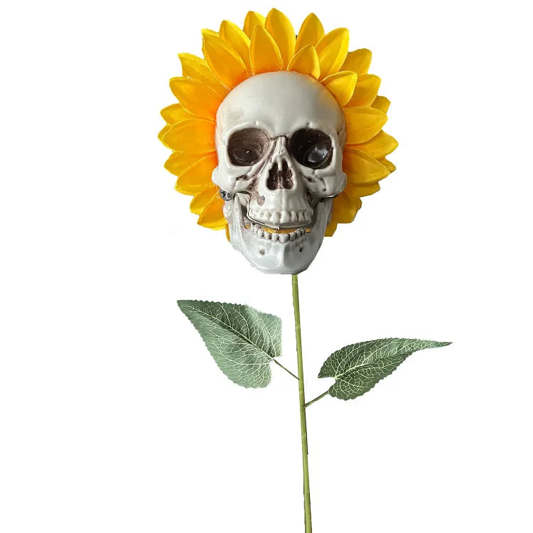 Sunflower Skull Decoration - Add Charm