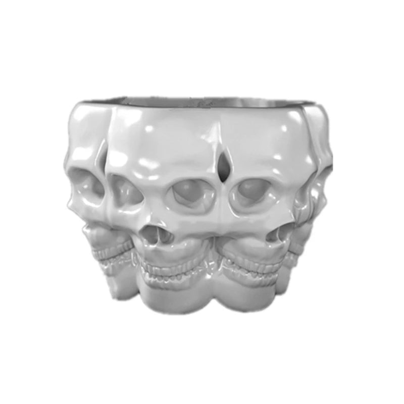 Terror Polyface Skull Planter | Unique Gothic Garden Decor