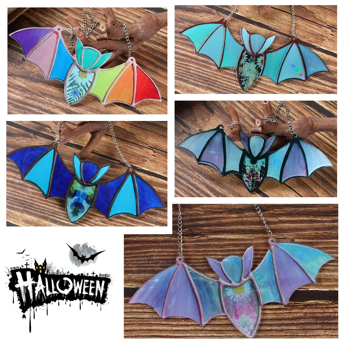 Bat Window Hanging Pendant | 4 Colors & Styles