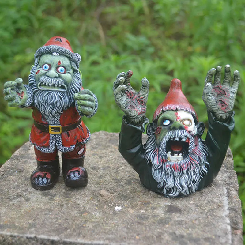 Zombie Gnome | Elf Horror Statues Outdoor Garden Resin Ornament