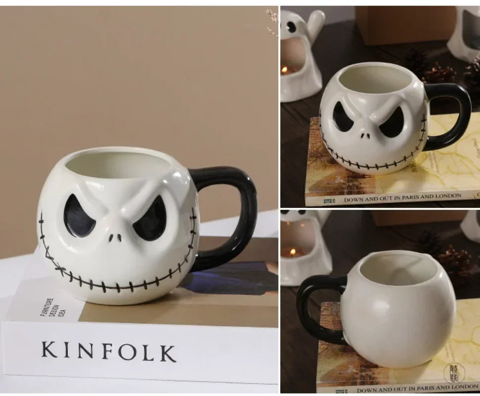 Unique Jack Skellington Skull Ceramic Mug - Ideal Gift Fans