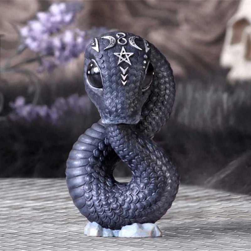 Goth Black Dragon Snake Griffin Unicorn Statue | Unique Home Decor