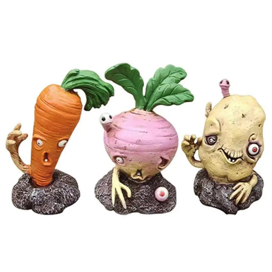 Spooky Veggies Mini Figurines | Unique Garden Ornaments