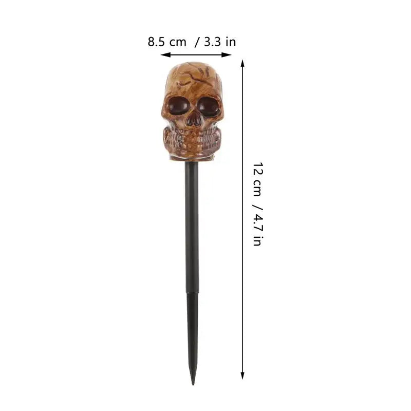 Skull Lawn Lamp Stakes (5 Pack) (White or Brown)