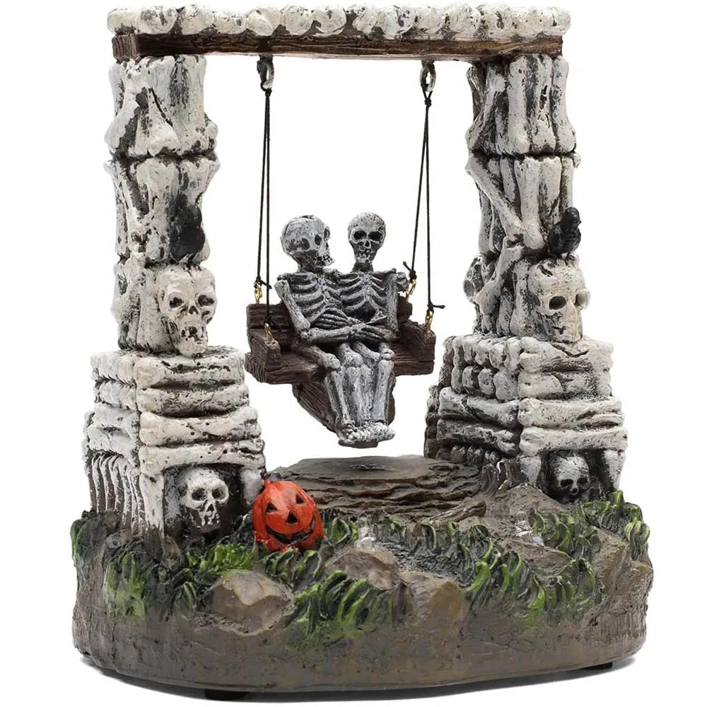 Add Spooky Charm with a Swinging Skeleton Figure LED Light