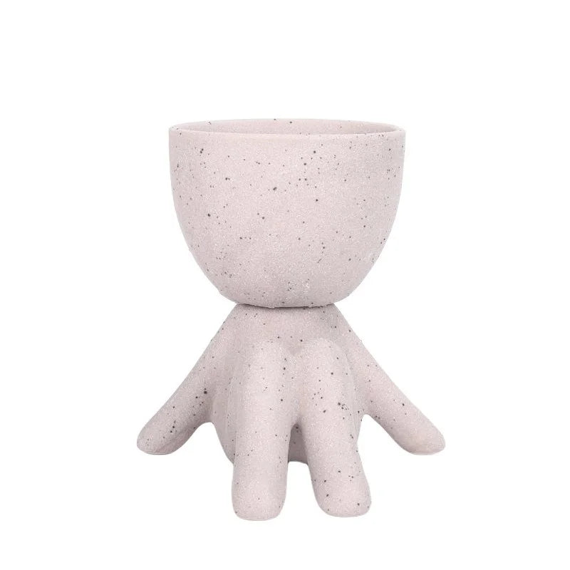 Cute Posing Figure Ceramic Flower Pot | Flowers or Succulents 