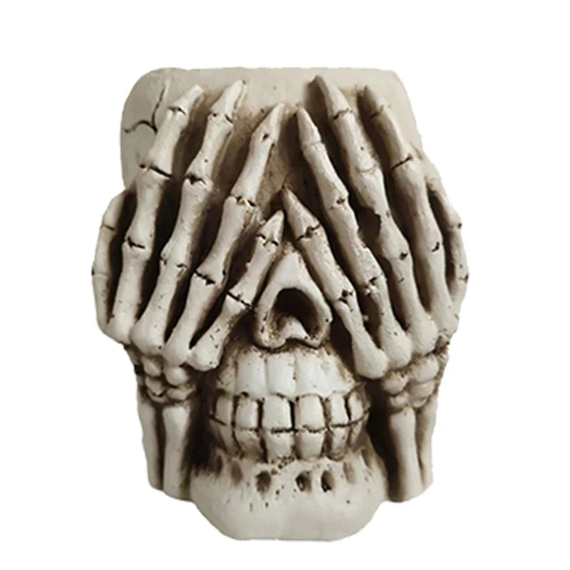 See no Evil, Speak no Evil, Hear no Evil Skull Planters