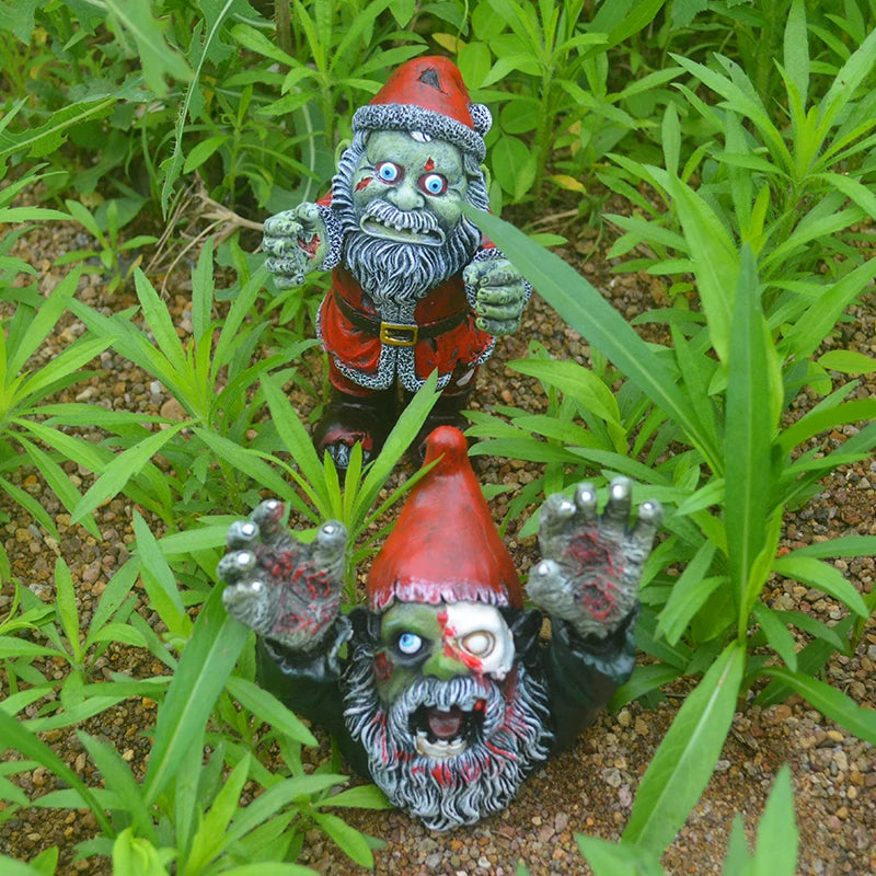 Zombie Gnome | Elf Horror Statues Outdoor Garden Resin Ornament