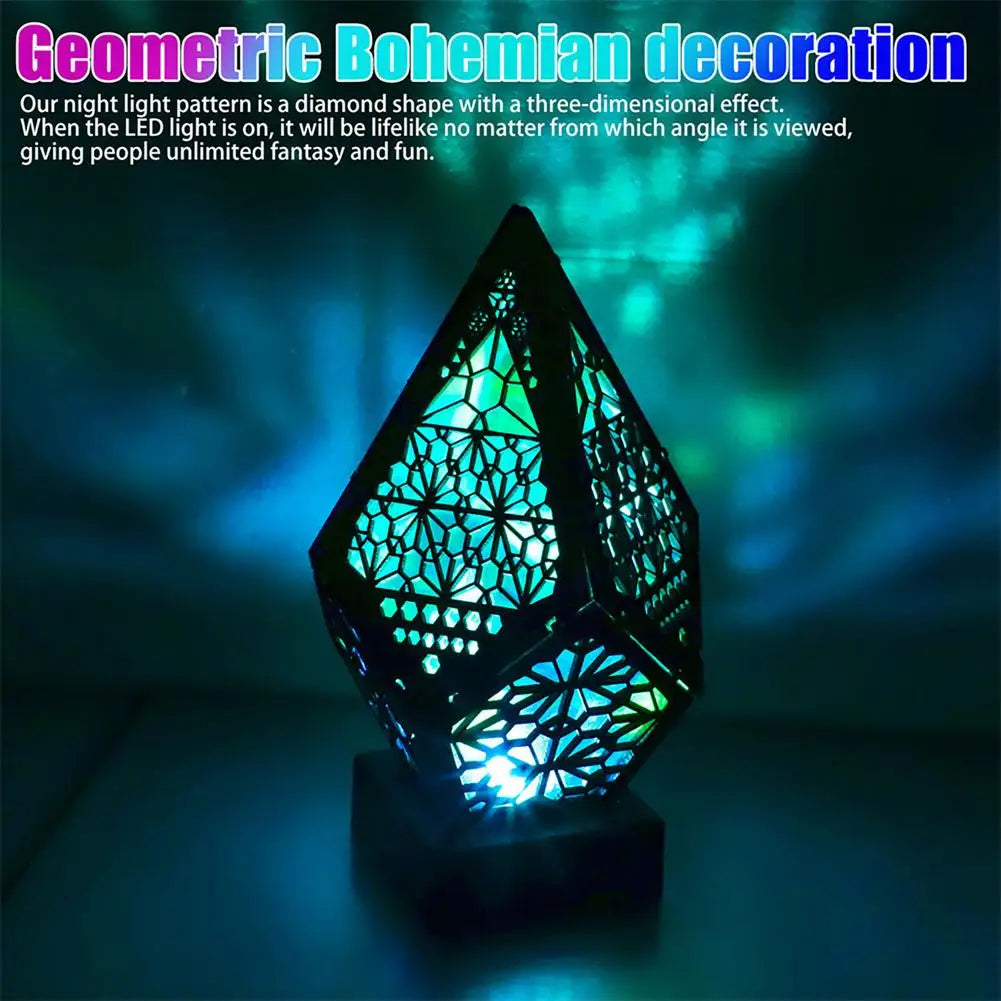 Colorful Diamond LED Projection Lamp | Vibrant & Dynamic Lighting