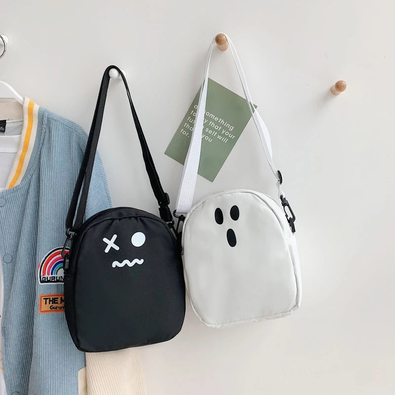 Cute Ghost Canvas Bag | 2 Colors & 3 Expressions