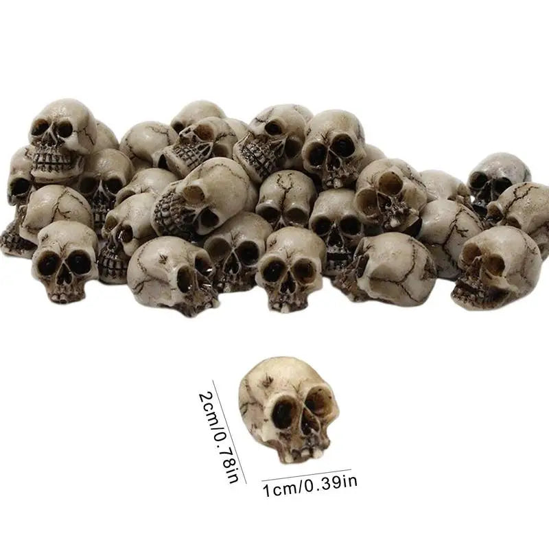 Miniature Skull Head Flowerpot Filler 20pcs