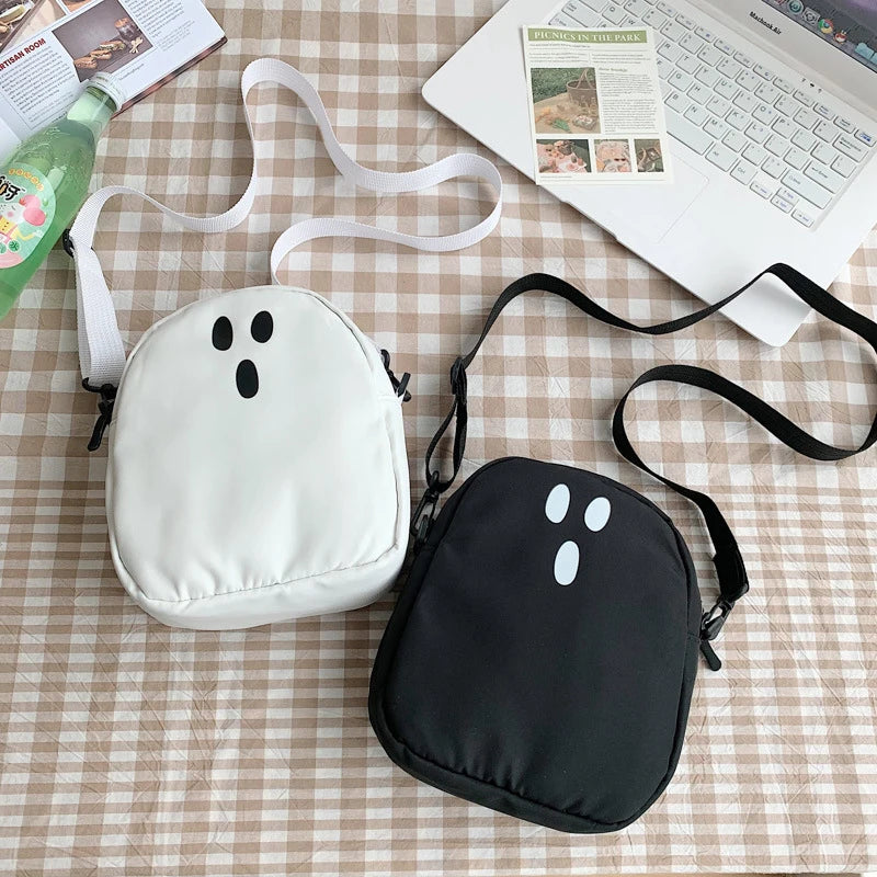 Cute Ghost Canvas Bag | 2 Colors & 3 Expressions