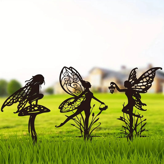 Magical Metal Fairy Outdoor Lawn Decor - Perfect for Your Garden