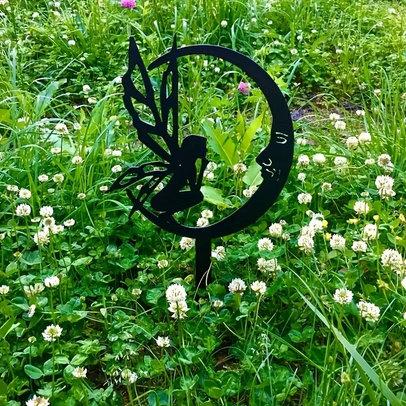 Flower Fairy or Moon Fairy Garden/Lawn Decoration | Metal