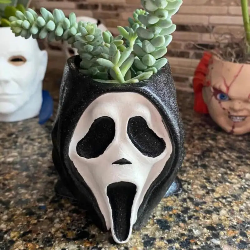 Succulent Planters Horror Icons: Freddy Krueger, Michael Meyers, Jason Voorhees, Beetlejuice, Ghostface