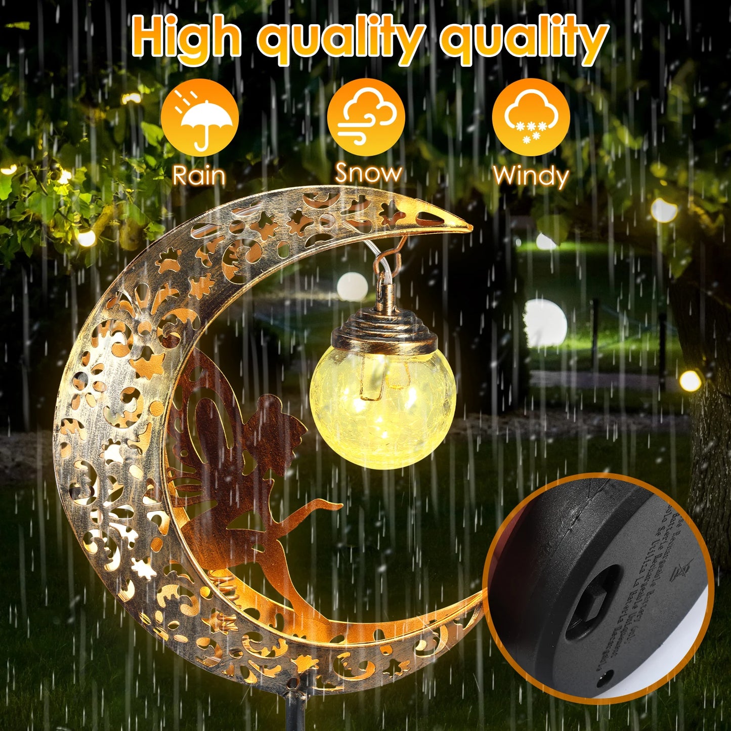  Moon Fairy Solar Garden LED Light - Perfect for Outdoor Decor