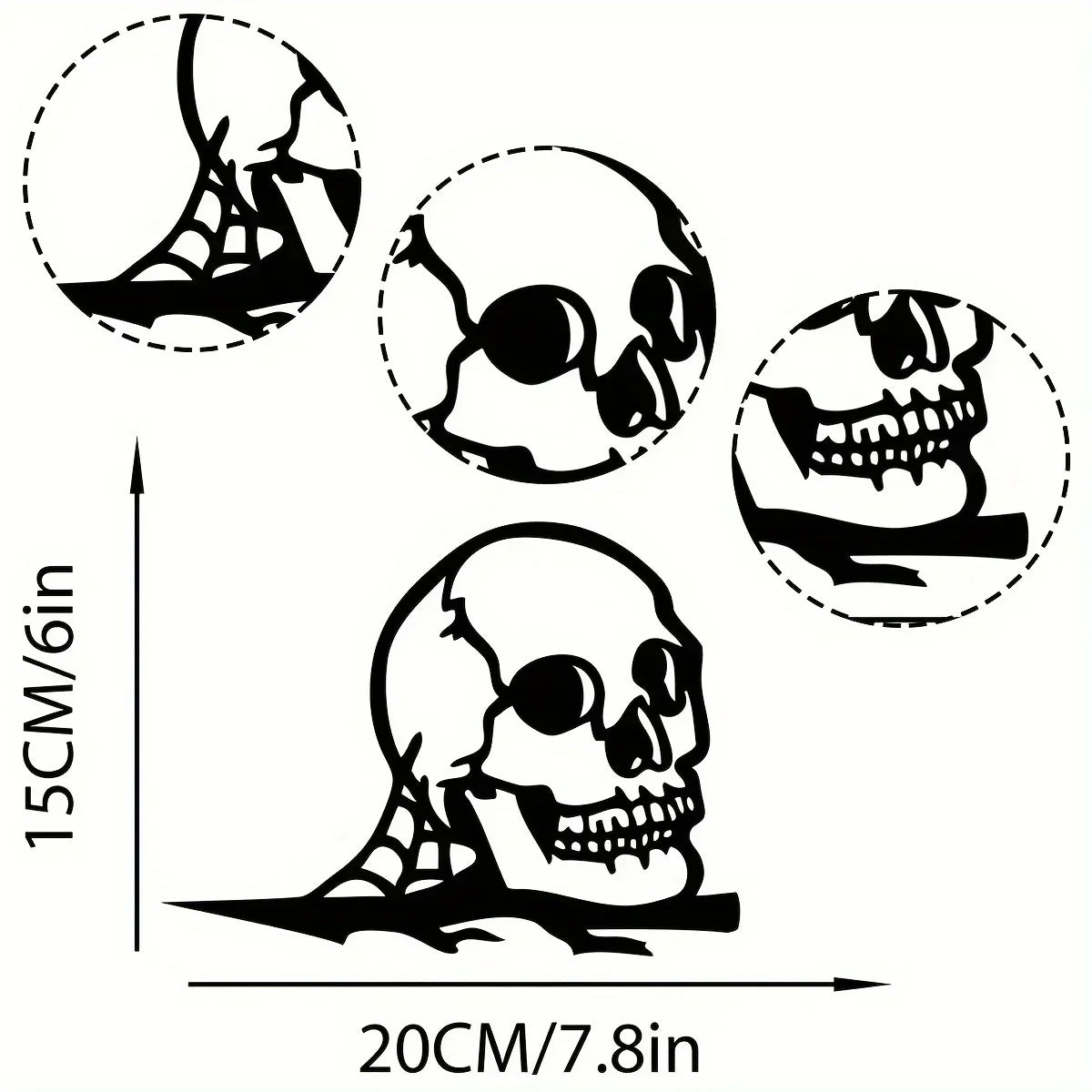 Spooky Skull Metal Silhouette Steel Sign