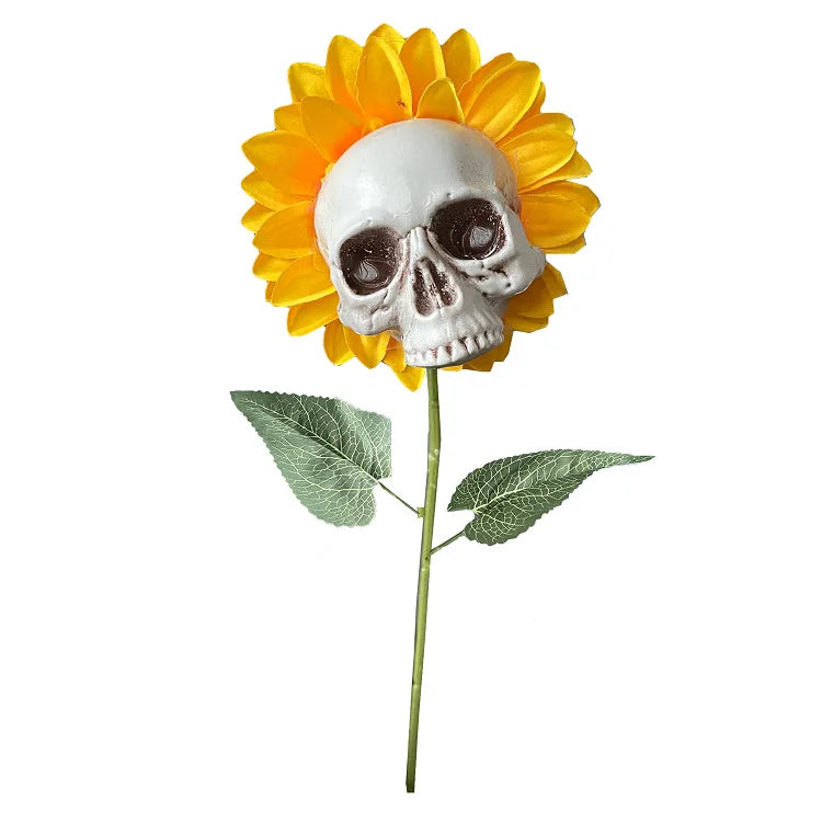 Sunflower Skull Decoration - Add Charm