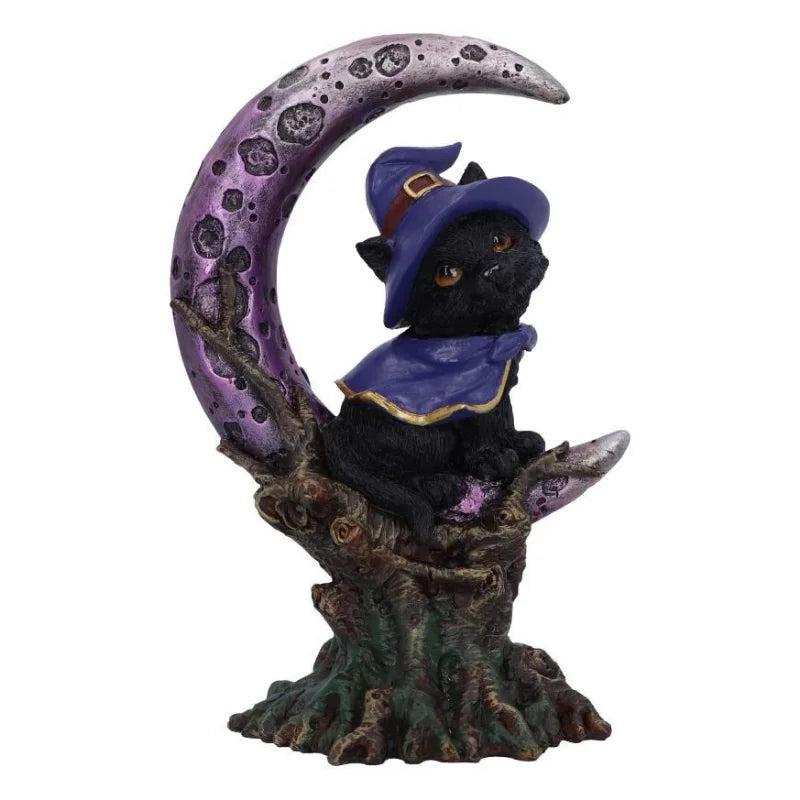 Witch Cat and Moon Statue