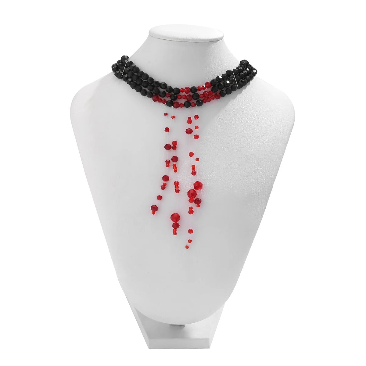 Black/Red Crystal Blood Necklace | Eye-Catching Jewelry