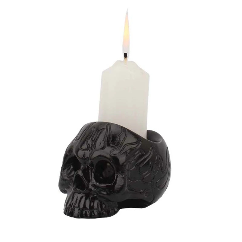 Crying Skull Candle Holder | Gothic & Dramatic Home Decor