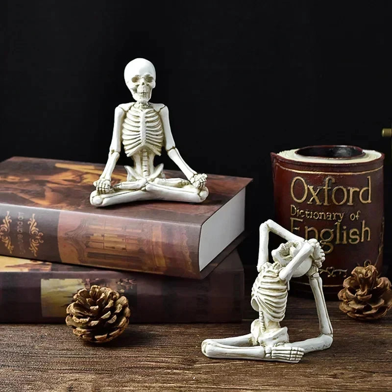 Yoga Skeleton Figurine