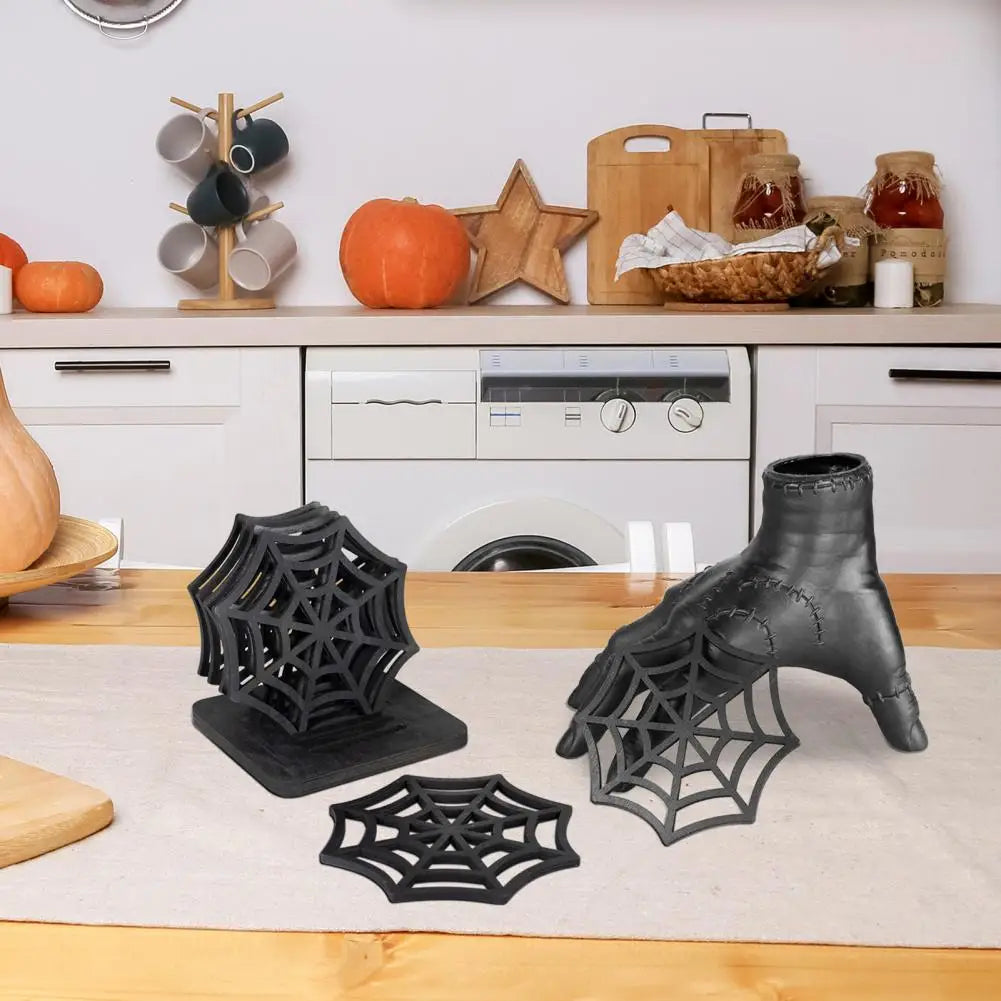 Spooky Spider Web Coaster Set