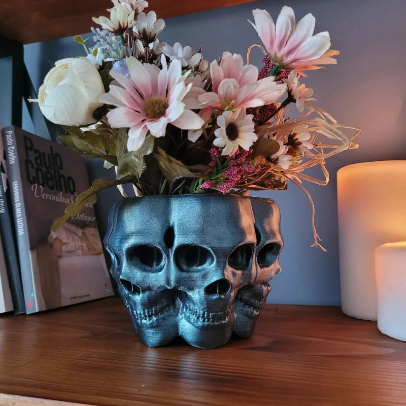 Terror Polyface Skull Planter | Unique Gothic Garden Decor