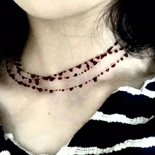 Blood Droplet Choker Necklace | Gothic & Edgy Jewelry