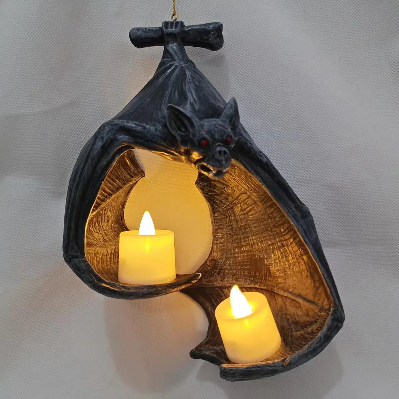 Wall-Mounted Bat Tealight Holder