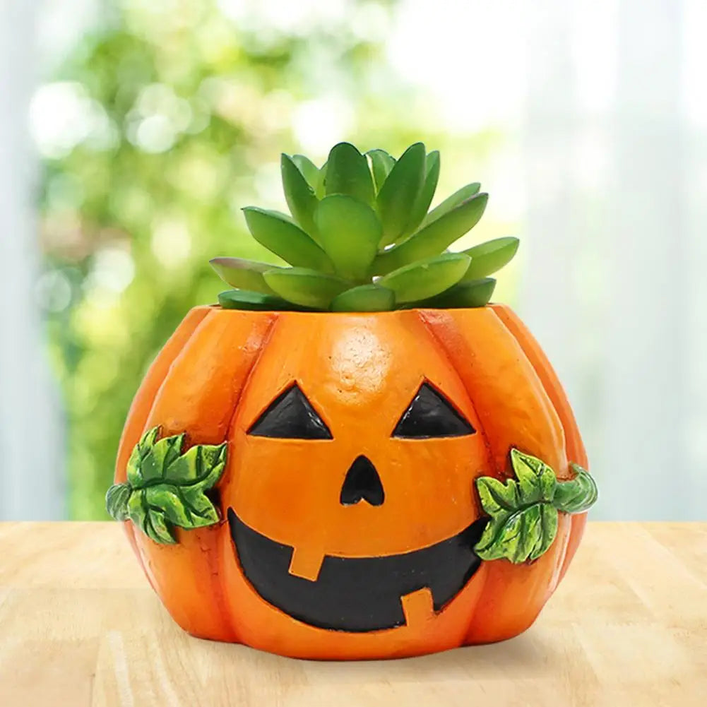 Small Jack-o-Lantern Planter | Unique Plant Pot