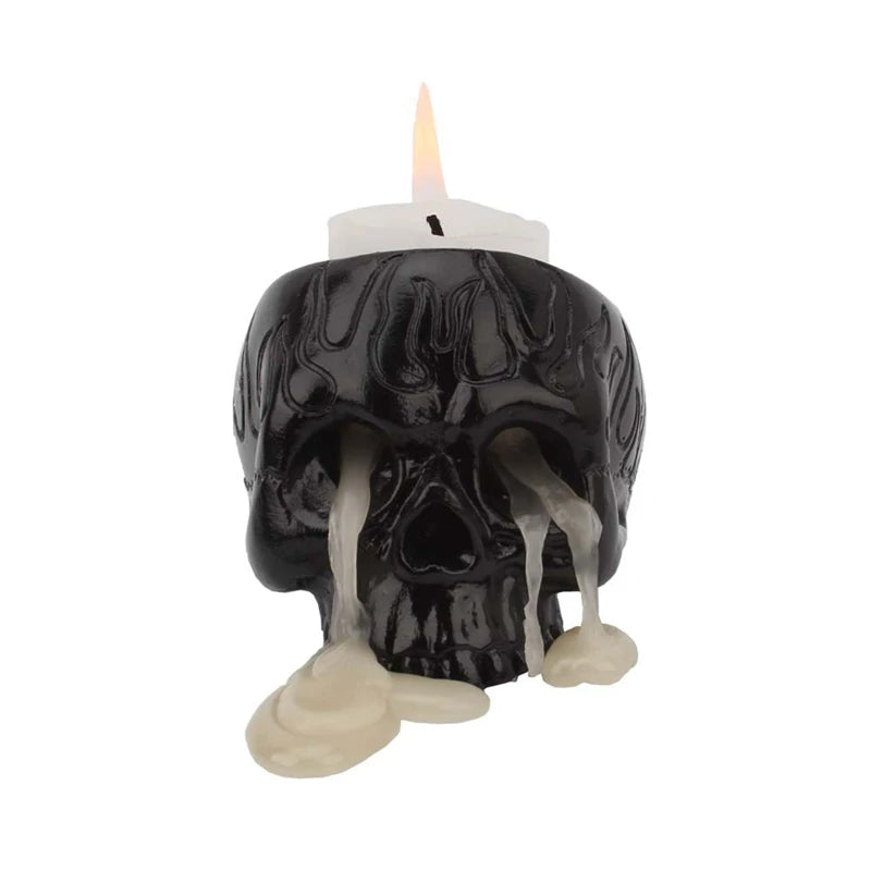 Crying Skull Candle Holder | Gothic & Dramatic Home Decor