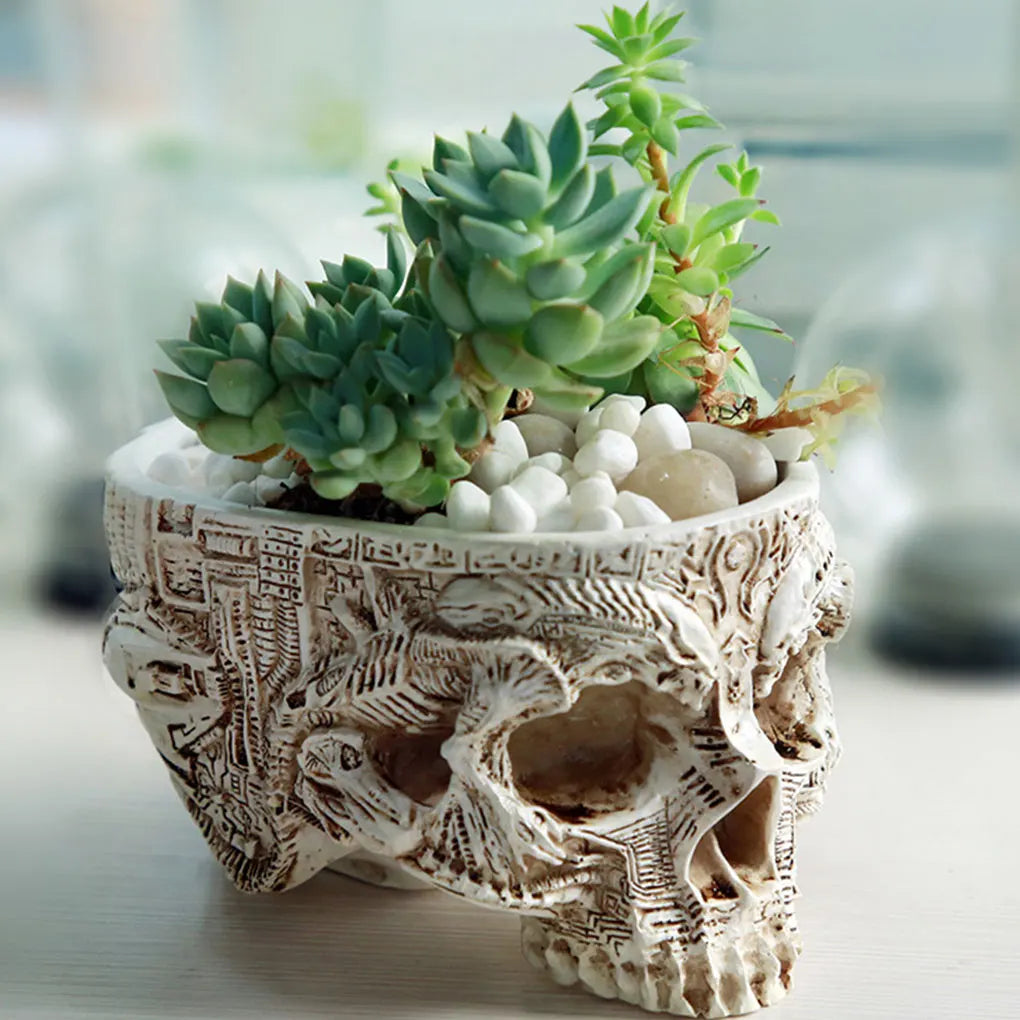 Steampunk Skull Planter - Doom and Bloom