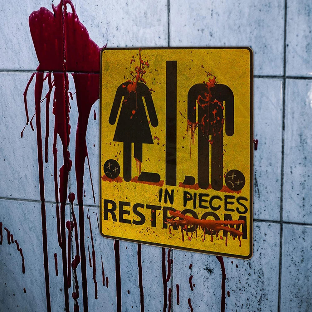 Horror Bloody Sticker For Bathroom Adhesive Party Decoration