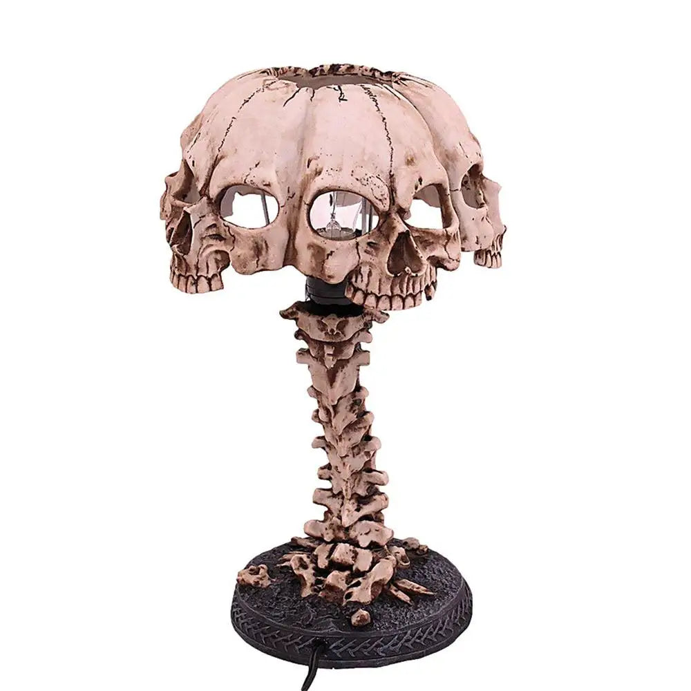 4-Head Horror Skull Night Light for Spooky Home Decor