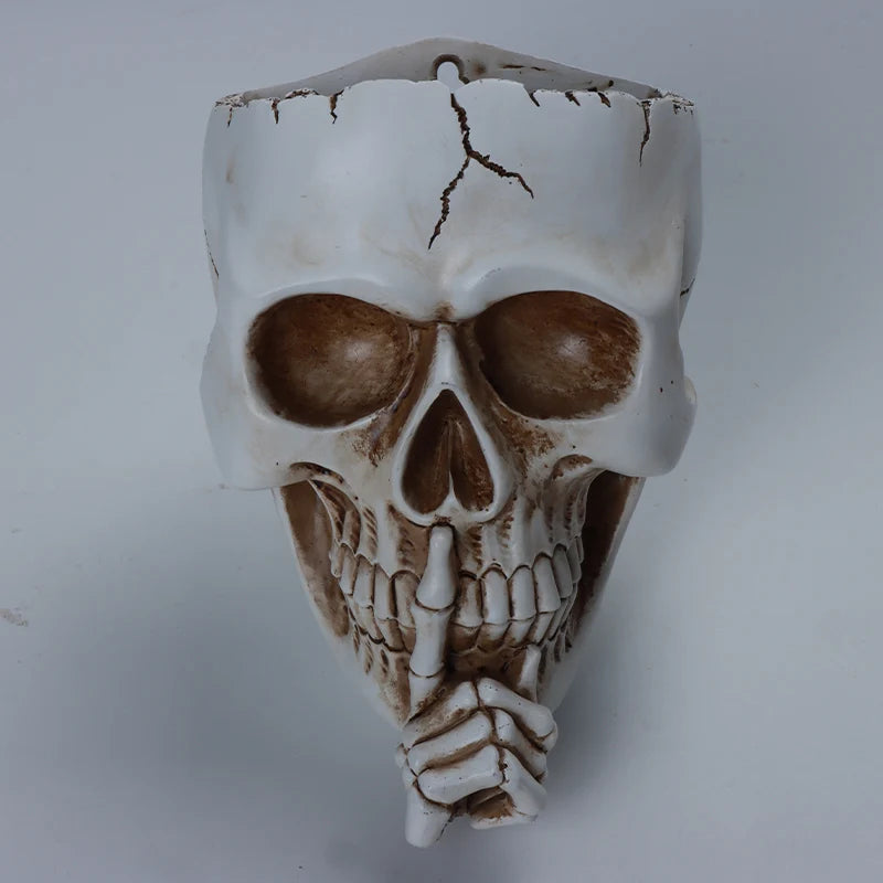 Skull Head Skeleton Hand Hear, See, Speak No Evil Flower Pots/Planter Container